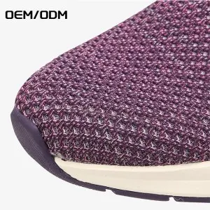 Comfortable and breathable knitted slip on flat causal men shoes sports sneakers