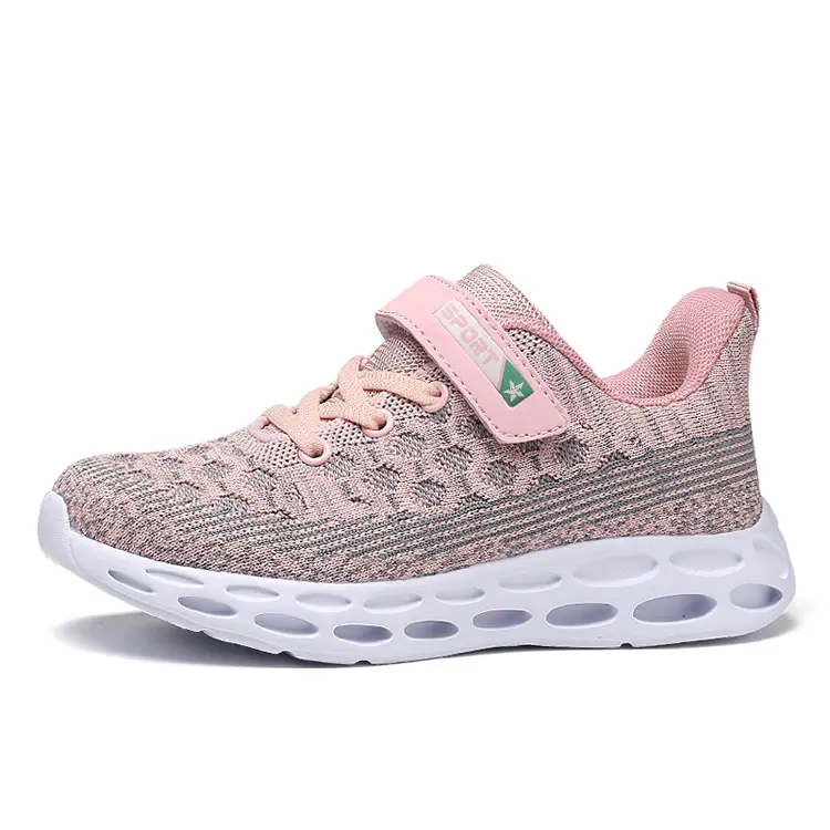 Comfy Soft Outsole knitting Upper Child Boy Girl Casual Student Shoes Running Sneakers Kids Shoes