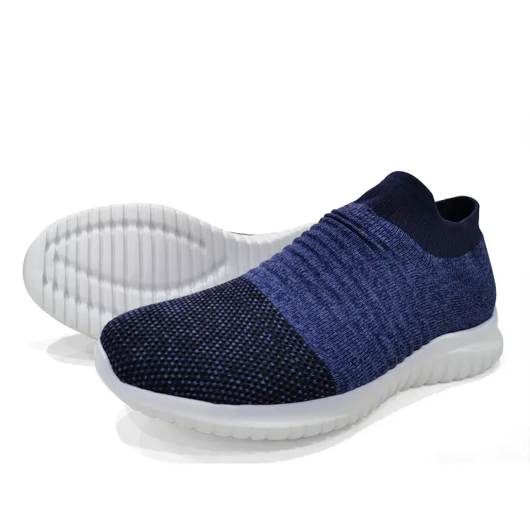 China Popular Latest Fashion Slip-On Knit Sneaker Cheap Sports Running Casual Shoes Featured Image