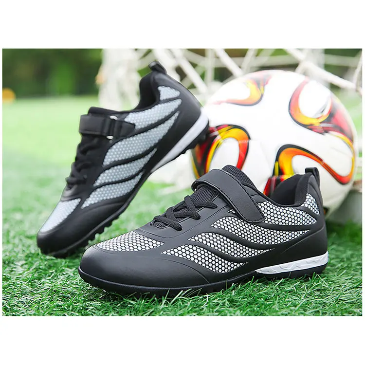China OEM ODM Service Microfiber Leather Waterproof Outdoor Turf Soccer Shoes For Boys Girls